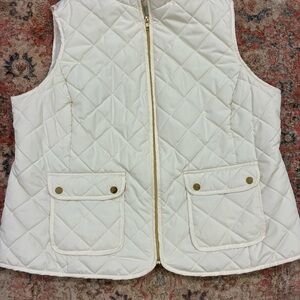 St. John's Bay Ivory Quilted Vest